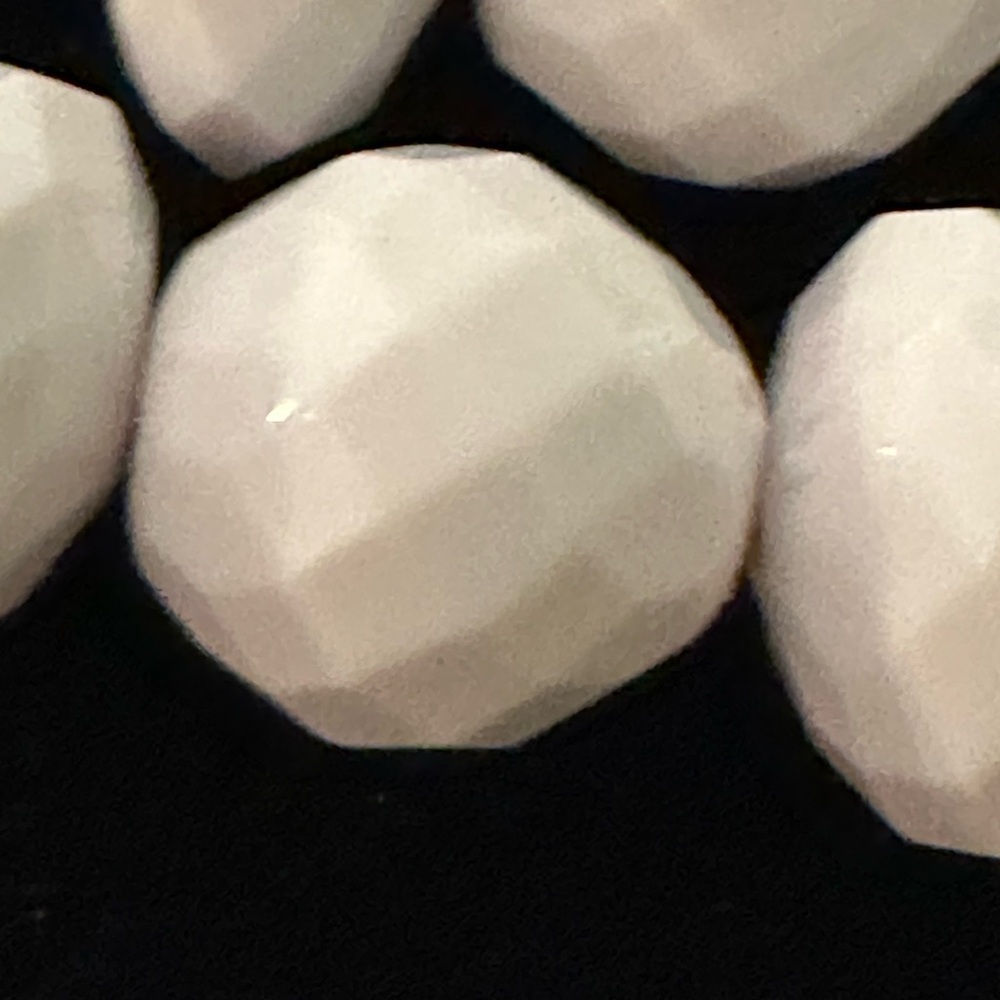 White Faceted Bead Triple Strand Necklace by Sugarfix - Picture 7 of 8